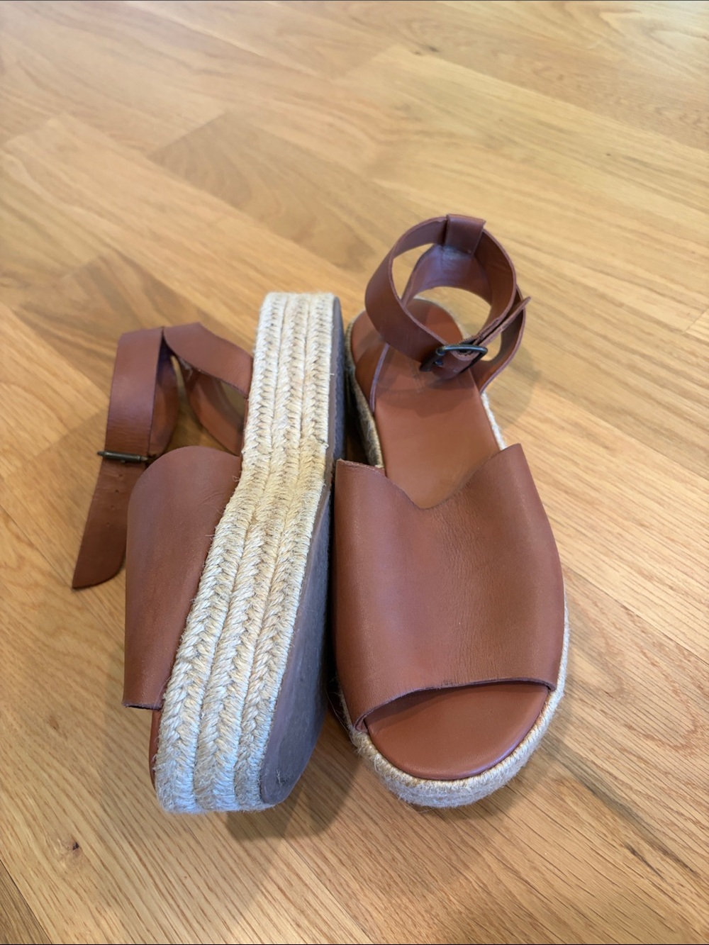 LLBean Leather Platform Sandals